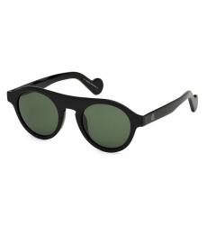 Moncler Black Round Sunglasses