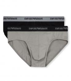 Emporio Armani Dark Grey 2-Pack Stretch Boxer Briefs