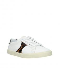 Celine White Leopard Low Top Sneakers