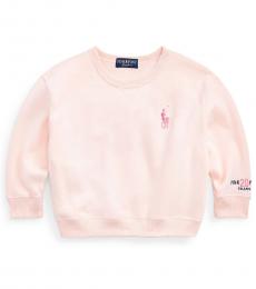 Ralph Lauren Little Girls Love Pink Pony Fleece Sweatshirt