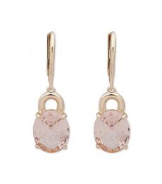 Pink Stone Stud Earrings