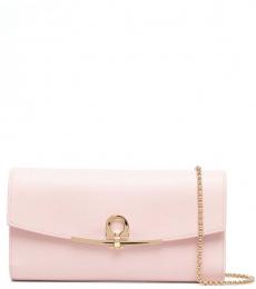Salvatore Ferragamo Light Pink Gancio Medium Shoulder Bag