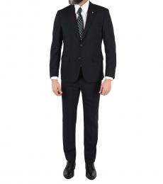 Navy Blue Side Vents 2-Button Right Suit