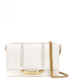 White Braided Medium Shoulder Bag