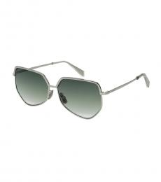 Grey Silver Octagonal Sunglasses