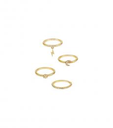 Vince Camuto Golden Pave Stacking Ring Set