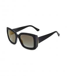 Black Gold Mirror Butterfly Sunglasses