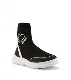 Love Moschino Black Logo Sock Sneakers