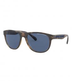 Armani Exchange Blue Round Sunglasses
