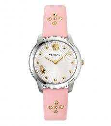 Versace Light Pink Audrey Silver Dial Watch