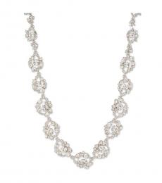Givenchy Silver Crystal Collar Necklace