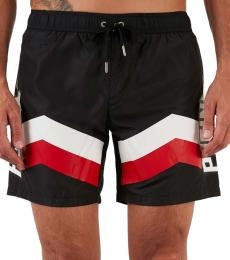 Philipp Plein Black Printed Swim Shorts