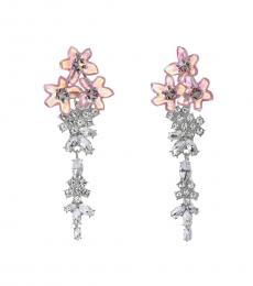 Betsey Johnson Pink Floral Chandelier Earrings