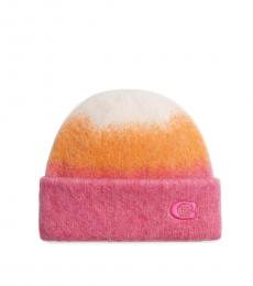 Coach Multi Color Ombre Beanie Hat