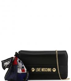 Love Moschino Black Logo Plate Small Crossbody