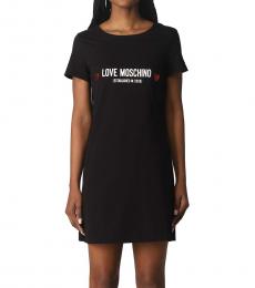 Love Moschino Black Crewneck Dress