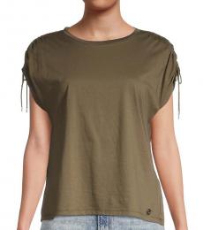 Calvin Klein Olive Dolman-Sleeve T-Shirt