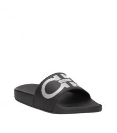 Salvatore Ferragamo Grey Gancini Pool Slippers