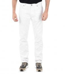 Ermenegildo Zegna White Luxury Mid Rise Jeans