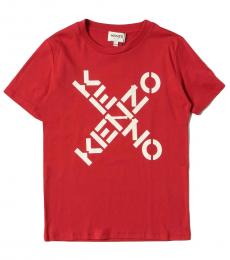 Kenzo Boys Red Logo T-Shirt
