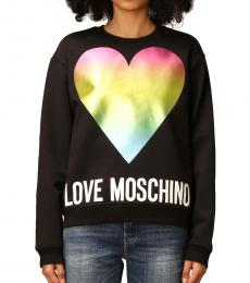Love Moschino Black Crewneck Pullover
