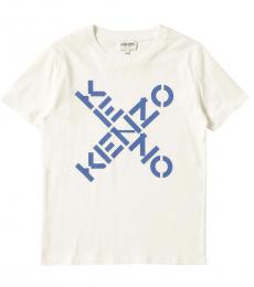 Kenzo Boys White Logo T-Shirt
