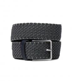 Hugo Boss Grey Braided Belt