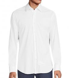 Roberto Cavalli White Solid Button Down Shirt
