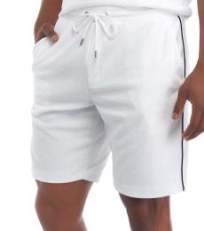 Michael Kors White Terry Piped Shorts