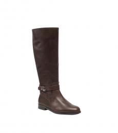 Ralph Lauren Brown Logo Leather Boots