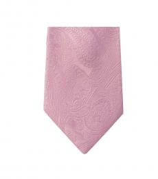 Michael Kors Pink Streamline Floral Slim Silk Tie