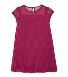 BCBGirls Little Girls Burgundy Pleated Dress
