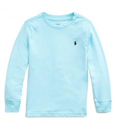 Ralph Lauren Little Boys Island Aqua Crewneck T-Shirt