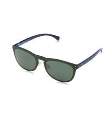 Military Green-Blue  Oval Sunglasses