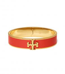 Tory Burch Gold-Poppy Red Kira Enameled Bracelet