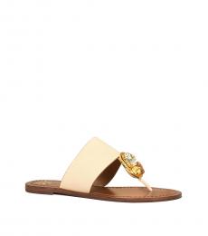 Tory Burch Caramel Patos Disk Embellished Flats