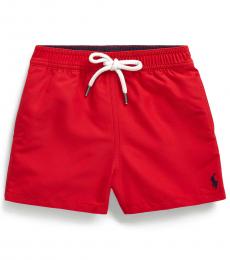 Ralph Lauren Baby Boys Red Traveler Swim Trunk