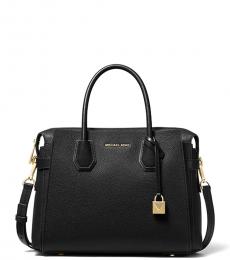 Michael Kors Black Mercer Belt Medium Satchel