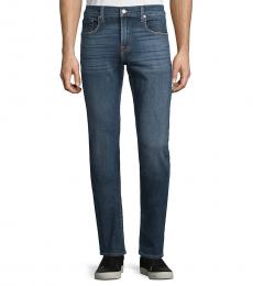 7 For All Mankind Navy Blue Classic Slim-Fit Jeans
