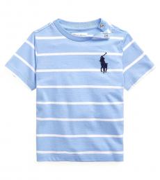 Ralph Lauren Baby Boys Austin Blue Jersey Crewneck T-Shirt