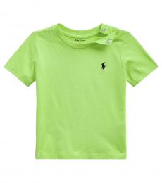 Ralph Lauren Baby Boys Kiwi Lime Crewneck T-Shirts