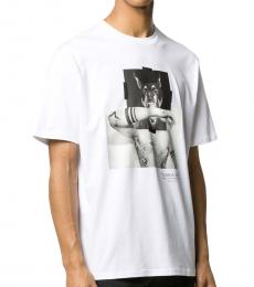 White Cotton Dober-Man Easy Fit T-Shirt