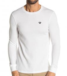 White Long Sleeve Horseshoe T-Shirt