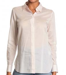Theory Pink Classic Straight Blouse