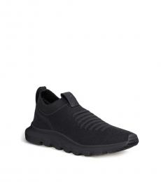 Ermenegildo Zegna Black Leather Ferrara Sneakers