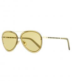 Tod's Golden Aviator Sunglasses