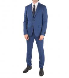 Ermenegildo Zegna Blue Side Vents 2-Button Suit