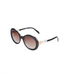 Emilio Pucci Black Oval Sunglasses