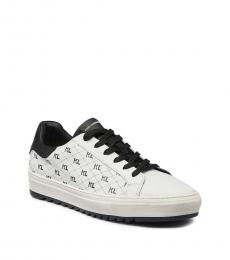 Karl Lagerfeld White Black Logo Print Sneaker