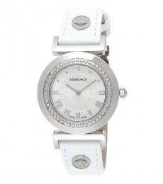 Versace White Silver Vanity Watch